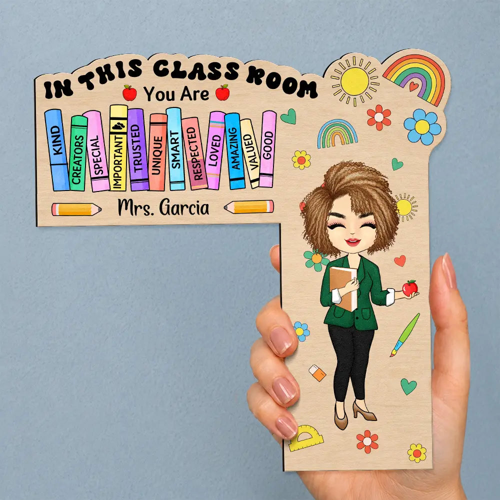 Back To School,Teacher,Proud,Vector - In This Classroom You Are Kind Creators Special Teacher Gift - Personalized Door Corner Wood Sign