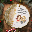 Sentimental, Gift For Bestie, Vector - It Takes A Long Time To Grow An Old Friend For Besties Best Friends - Personalized Resin Ornament