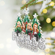 Afro Besties,Christmas,Gift For Bestie,Playful,Vector - Friendship Keepsake - Personalized Crystal Effect Besties Forever Acrylic Ornament