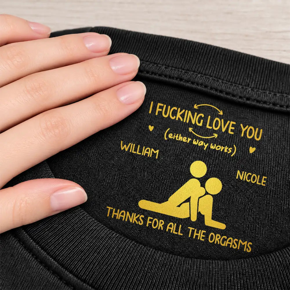 Gift For Couples,Gift For Him,Gift For Husband,Humorous,Icon,Top Market - Naughty Gift For Husband - Personalized Cheeky Hidden Message T Shirt