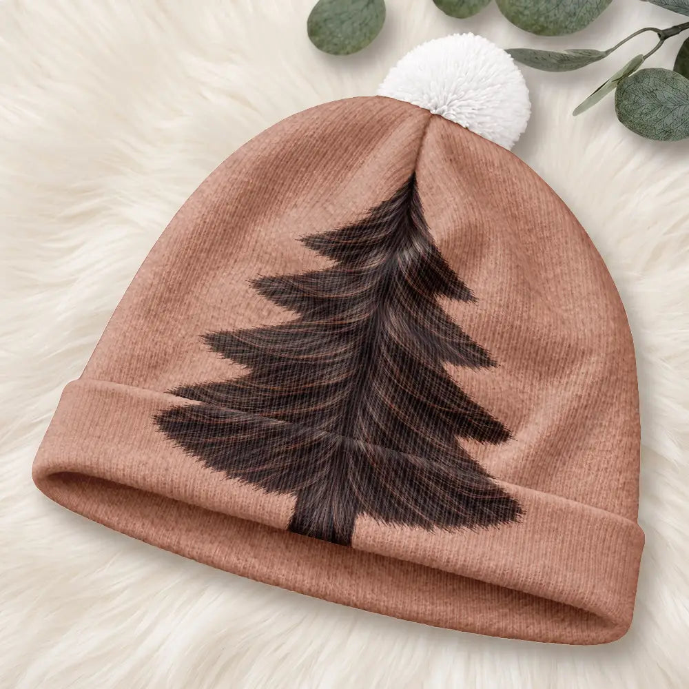 Gift For Men, Gift For Yourself, Gifts For Him, Humorous, Icon, Top Market - Funny Gag Gift For Him - Personalized Christmas Tree Hair Bobble Beanie Hat