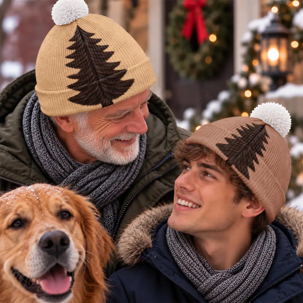 Gift For Men, Gift For Yourself, Gifts For Him, Humorous, Icon, Top Market - Funny Gag Gift For Him - Personalized Christmas Tree Hair Bobble Beanie Hat