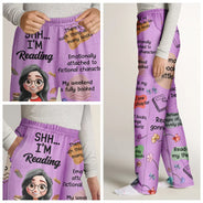 Christmas,Cozy,Gift For Yourself,Gifts For Her,Gifts For Him,Reading,Vector - Gift For Book Lovers - Personalized Do Not Disturb Pajama Pants