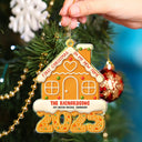 Christmas,Gift For Couples,Family - Gingerbread Style First Christmas In Our New Home 2025 - Personalized Custom Shaped Acrylic Ornament