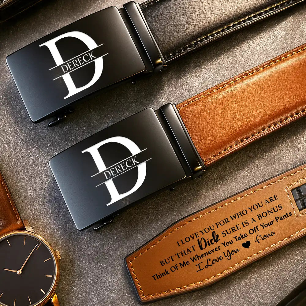 Gift For Couples,Gift For Husband,Gift For Boyfriend,Anniversary,Love - I Love You For Who You Are Gift For Husband Boy Friend - Personalized Leather Belt With Engraved Buckle