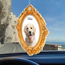 Memorial,Pet Lovers,Cat Lovers,Dog Lovers,Sad - Custom Photo Pet Memorial Ornate Frame Gift For Pet Lovers - Personalized Acrylic Car Hanger