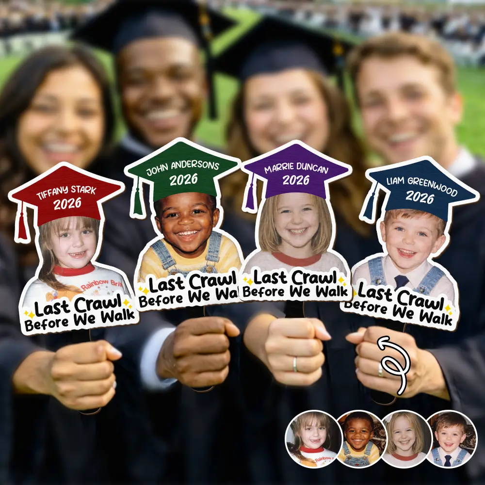 Custom Photo Look Who's Graduated - Personalized Graduation Handheld Fan