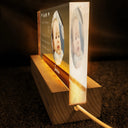 New Dad,New Mom,New baby,Gift For Father,Gift For Mother,Happy,Calendar - Calendar The Day You Became My Dad Mom Holding Hands - Personalized Rectangle LED Light