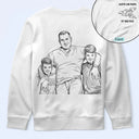 Gift For Father,Dad - Daughter (Young),Gift For Daughter,Gift For Children,Custom Photo,Art Design,French,Non-Eng,Proud,Photo - Pencil Sketch - Remove BG - Photo Personnalisée Croquis Au Crayon Photo Personnalisée Croquis Au Crayon Juste Un Papa Et Sa Fille - T-Shirt Personnalisé