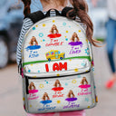 Custom Photo I Am Kind - Gift For Kid - Personalized Canvas Backpack