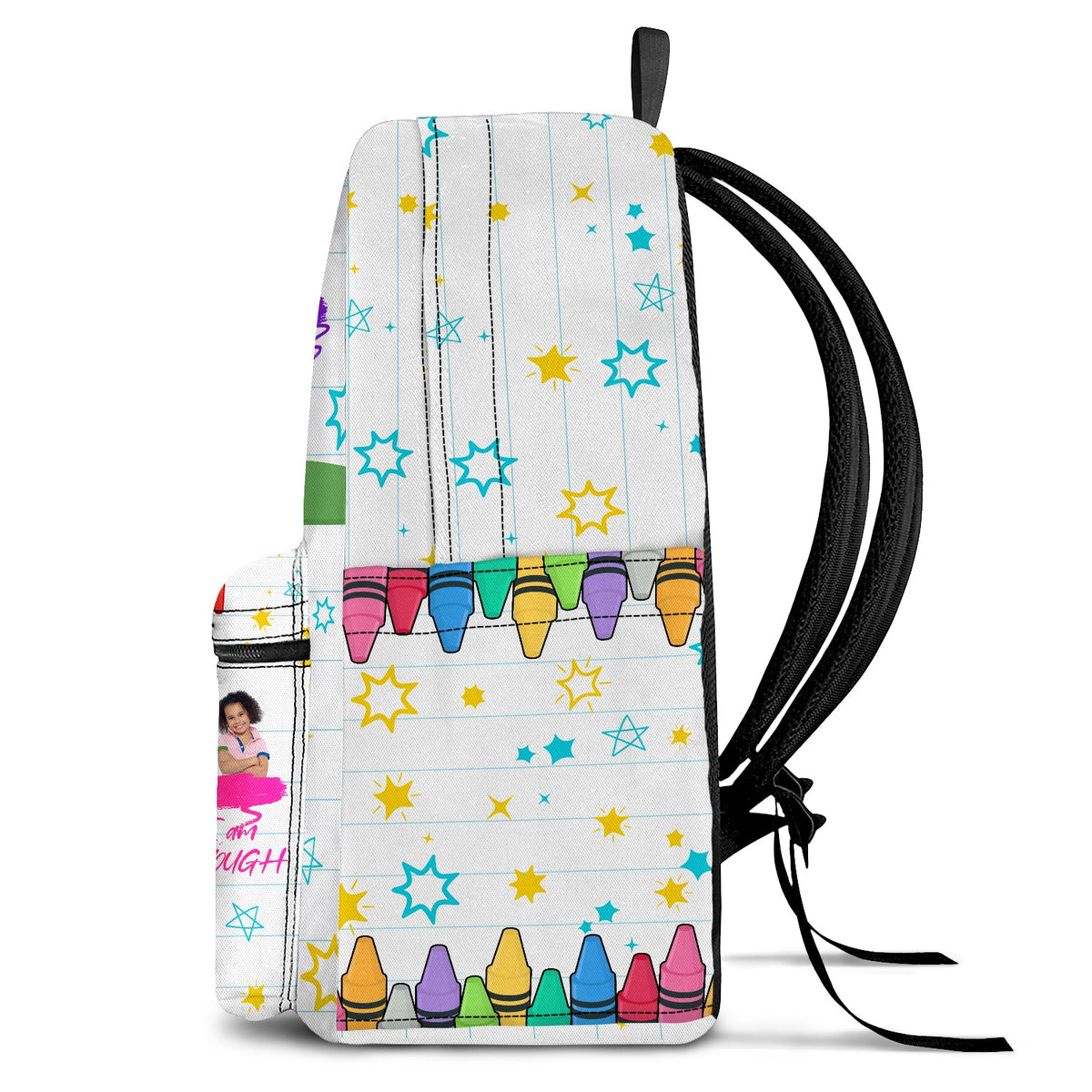 Custom Photo I Am Kind - Gift For Kid - Personalized Canvas Backpack