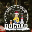 Christmas Congrats On Being Our Dog Mom Dog Dad - Gift For Dog Lovers - Personalized Custom Shaped Acrylic Ornament