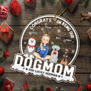 Christmas Congrats On Being Our Dog Mom Dog Dad - Gift For Dog Lovers - Personalized Custom Shaped Acrylic Ornament