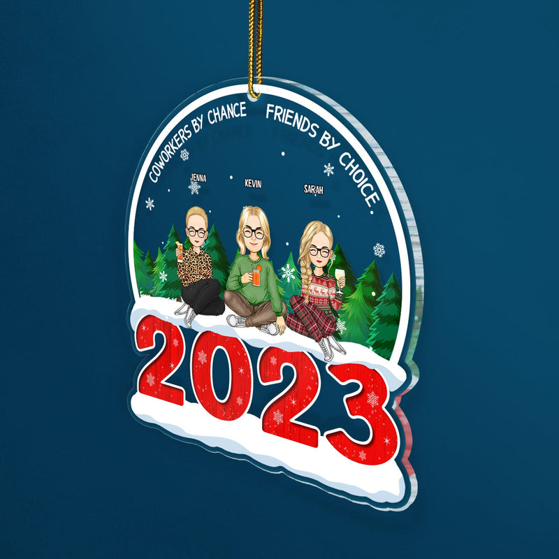 Christmas Coworkers By Chance - Gift For Colleagues - Personalized Custom Shaped Acrylic Ornament