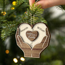 Christmas Hands Puzzle Together We Make A Family - Gift For Family - Personalized 2-Layered Wooden Ornament