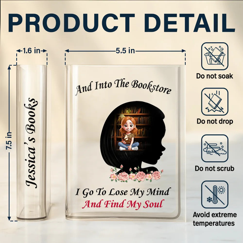 Gift For Yourself, Gift For Women, Reading, Happy - Some Girls Are Just Born With Books In Their Souls - Personalized Acrylic Book Vase