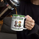 Gift For Daughter,Dad,Daughters (Adult),Happy - I Smile Because You're My Daughter Granddaughter - Personalized White Edge-to-Edge Mug