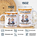 Gift For Daughter,Dad,Daughters (Adult),Happy - I Smile Because You're My Daughter Granddaughter - Personalized White Edge-to-Edge Mug