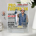Gift For Father,Gift For Grandpa,Custom Photo,Happy - Custom Photo Fisherman Of The Year - Personalized Vertical Rectangle Acrylic Plaque
