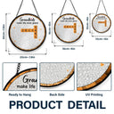 Gift For Grandma, Grandma - Grandkids, Happy - Crossword Grandkids Make Life More Grand - Personalized Stained Glass Window Hanging Suncatcher