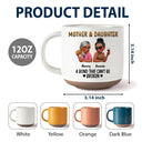 Gift For Mother,Gift For Daughter,Gift For Women,Happy,Top Market - Mother & Daughters A Bond That Can't Be Broken 3D Effect - Personalized Pottery Mug