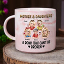 Gift For Mother,Gift For Daughter,Gift For Women,Happy,Top Market - Mother & Daughters A Bond That Can't Be Broken 3D Effect - Personalized Marble Mug