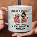 Gift For Mother,Gift For Daughter,Gift For Women,Happy,Top Market - Mother & Daughters A Bond That Can't Be Broken 3D Effect - Personalized Marble Mug