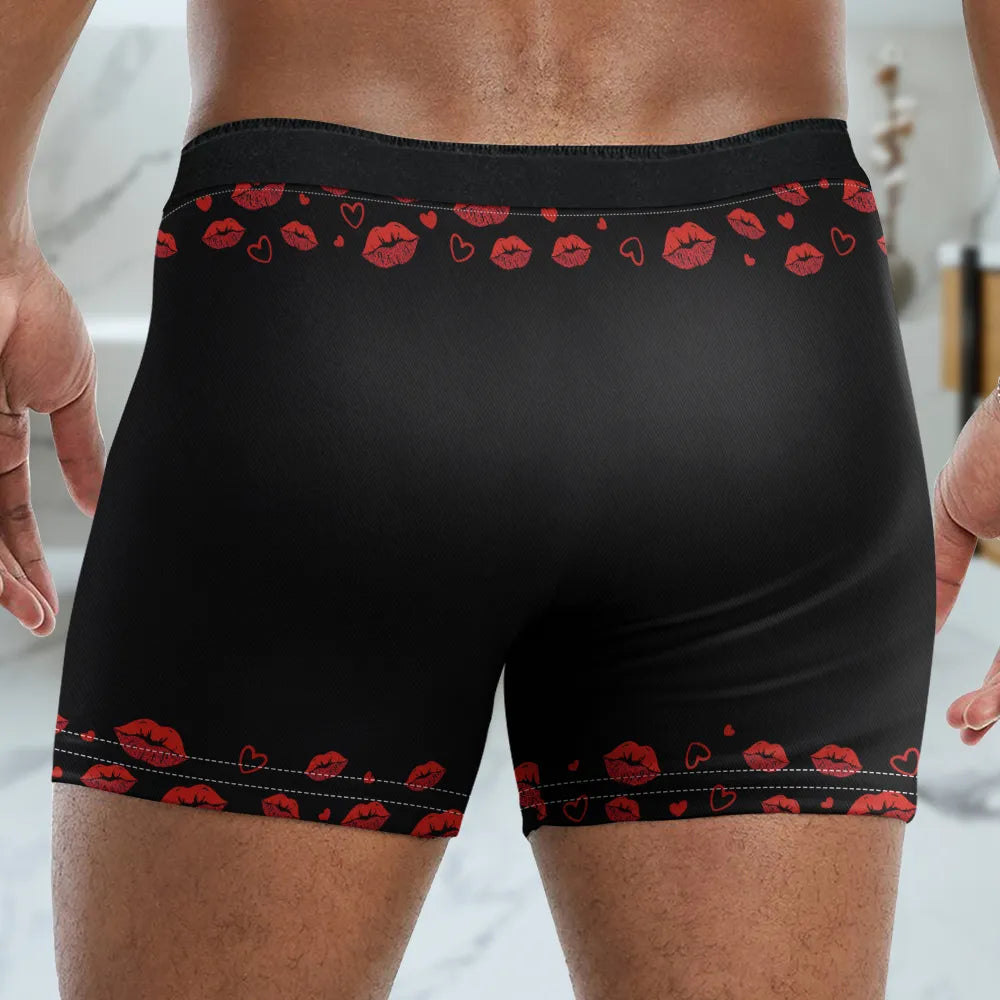 Gift For Couples,Gift For Husband,Gift For Boyfriend,Funny - I Licked It So It's Mine Funny Couple - Personalized Men's Boxer Briefs