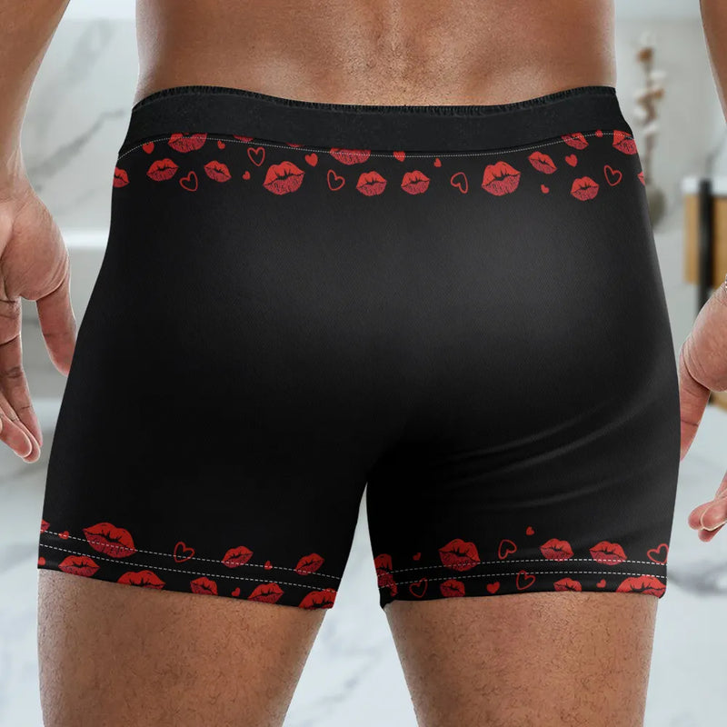 Gift For Couples,Gift For Husband,Gift For Boyfriend,Funny - I Licked It So It's Mine Funny Couple - Personalized Men's Boxer Briefs