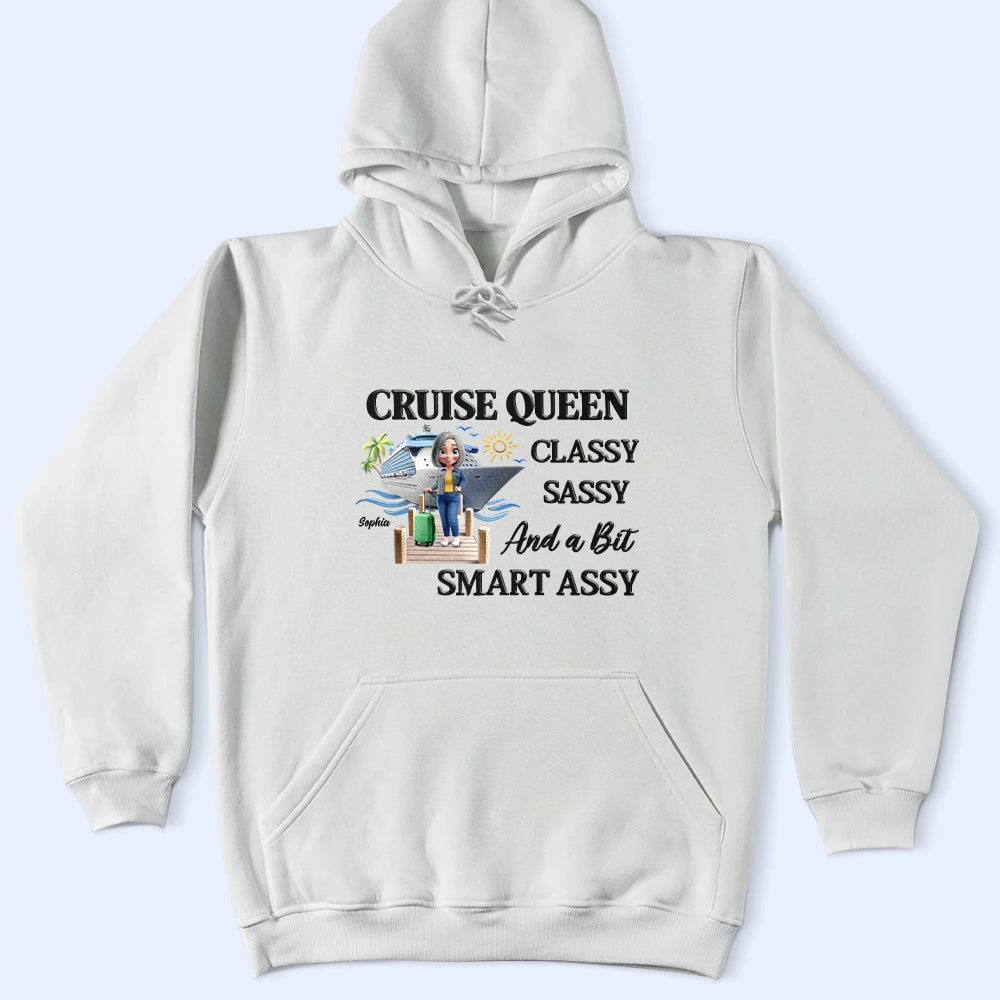 Travel,Cruising,Gift For Yourself,Gift For Women,Funny - Cruise Queen Classy Sassy - Personalized T Shirt