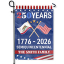 Family,Happy - America 250th Anniversary US Semiquincentennial States - Personalized Flag