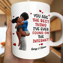Gift For Couples,Gift For Husband,Gift For Wife,Gift For Boyfriend,Gift For Girlfriend,Happy - Kissing Couple 3D Best Thing Found On The Internet - Personalized Mug