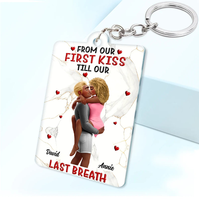 Gift For Couples,Gift For Husband,Gift For Wife,Gift For Boyfriend,Gift For Girlfriend,Love - QR Code Forever Yours Favorite Song Couple - Personalized Acrylic Keychain