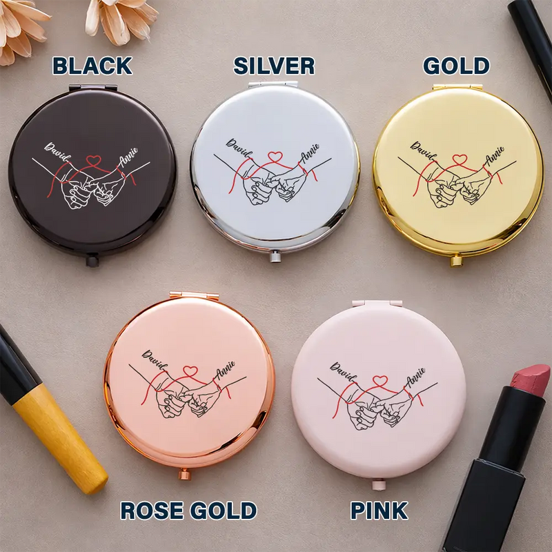 Gift For Couples,Gift For Wife,Gift For Girlfriend,Happy - To My Wife Hope You See What I See - Personalized Compact Mirror