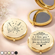 Gift For Daughter, Mom - Daughters (Adult), Happy - To My Daughter Hope You See What I See - Personalized Compact Mirror