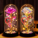 Gift For Grandma,Grandma,Grandkids,Gift For Mother,Happy - Mom Grandma Sweetheart - Personalized Everlasting Rose Dome Lamp