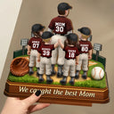 Baseball,Sport Mom,Gift For Mother,Happy - We Caught The Best Mom Baseball - Personalized Custom Shaped 2-Layered Wooden Plaque