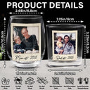 Custom Photo,Gift For Mother,Gift For Father,Happy - Custom Photo Mom Dad EST - Personalized Combo Wine & Whiskey Glass