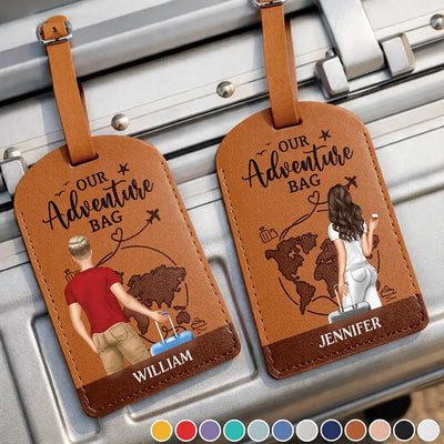 Combo 2 Leather Luggage Tags