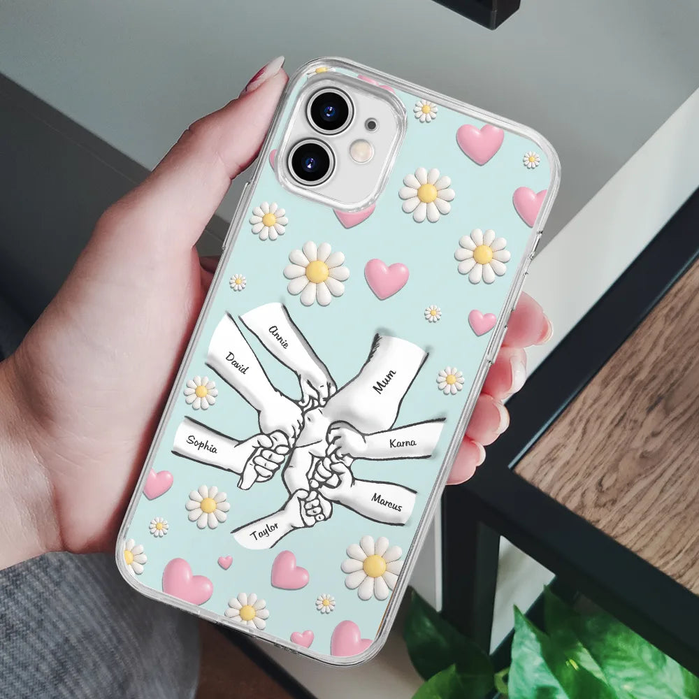 Gift For Mother, Gift For Grandma, Happy, Mom - Children - Mom We Love You - Personalized Clear Phone Case