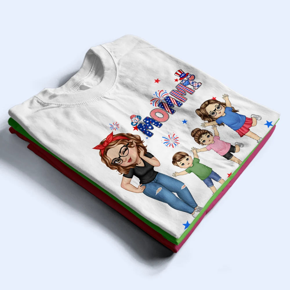 Gift For Mother,Gift For Grandma,Independence Day,America 250th - Stars & Stripes Nana Gigi - Personalized T Shirt