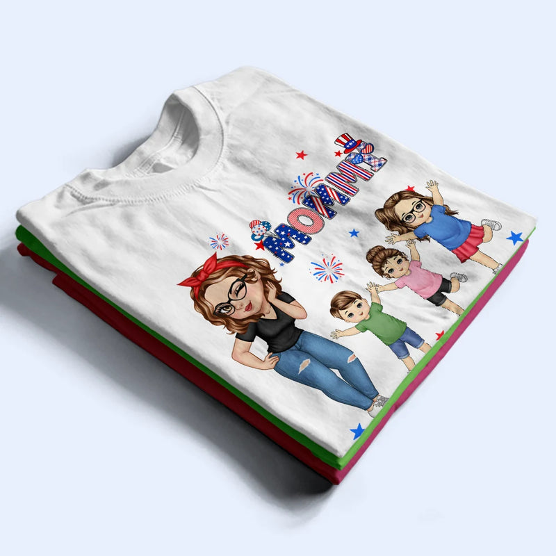 Gift For Mother,Gift For Grandma,Independence Day,America 250th - Stars & Stripes Nana Gigi - Personalized T Shirt