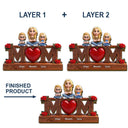 Gift For Mother,Mom - Children,Happy - Mother & Children Mom We Love You - Personalized Custom Shaped Car Visor Clip