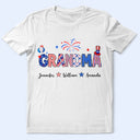 Gift For Mother, Gift For Grandma, America 250th, Happy - Stars & Stripes Mom Grandma Patriotic Title - Personalized T Shirt