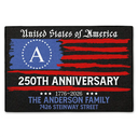 Gift For Couples,Gift For Husband,Gift For Wife,Parents,Gift For Yourself,Gift For Women,Gift For Men,Gift For Mother,Gift For Father,Gift For Daughter,Gift For Son,Family,Independence Day,America 250th,Happy - Family Monogram America 250th Anniversary - Personalized Doormat