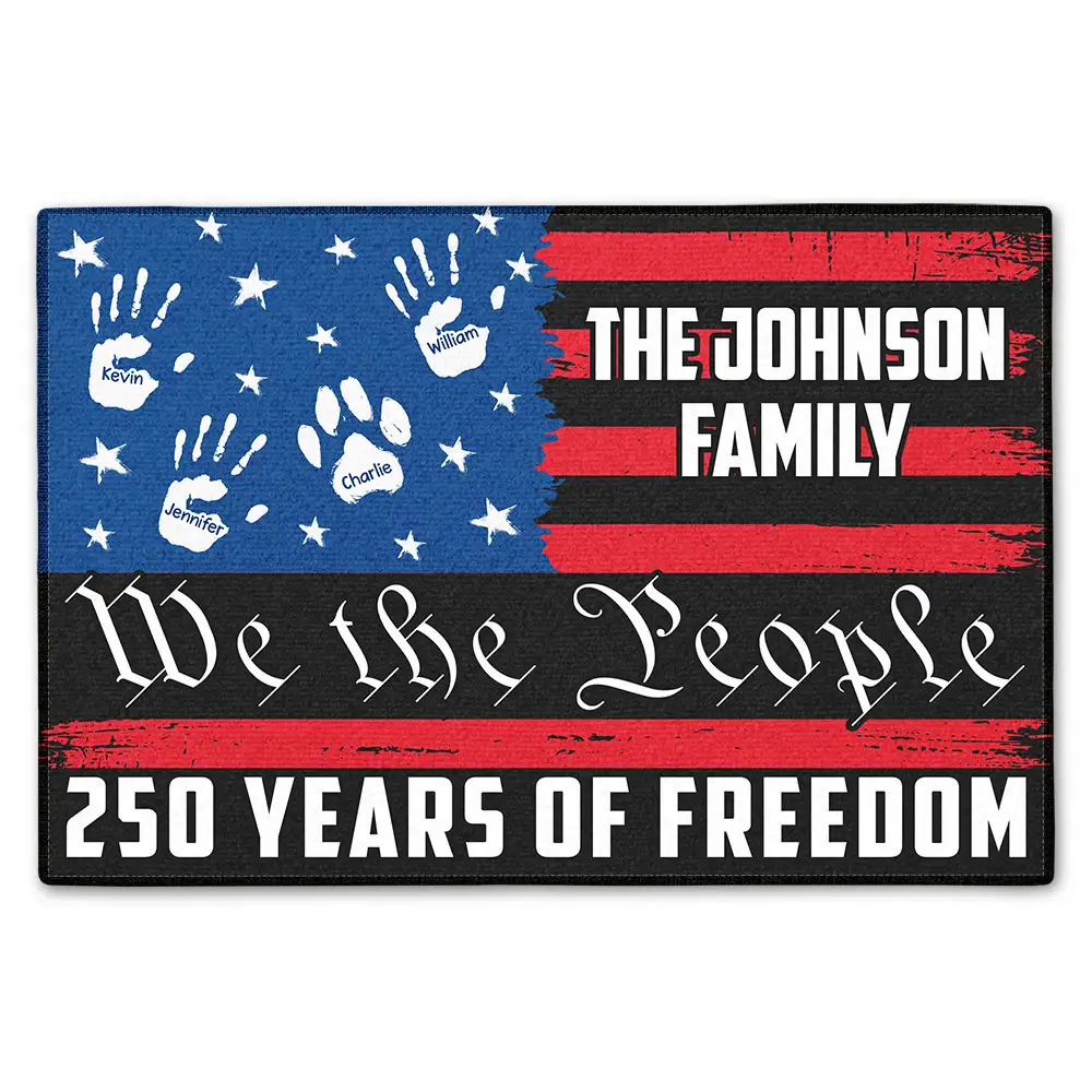 America 250 We The People Handprints - Personalized Doormat
