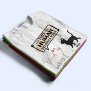 This Human Belongs To - Gift For Cat Lovers - Personalized T Shirt