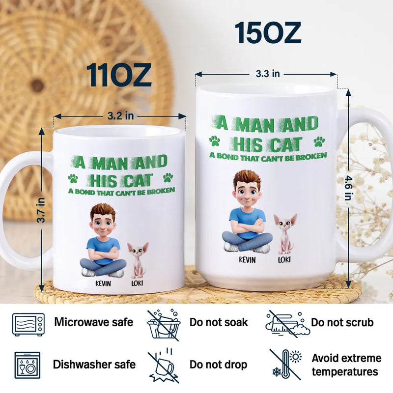 Pet Lovers,Pet Mom,Pet Dad,Cat Lovers,Cat Mom,Cat Dad,Dog Lovers,Dog Mom,Dog Dad,Gift For Women,Gift For Men,Happy,Top Market - Distressed Text Effect A Girl And Her Dogs Cat - Personalized White Edge-to-Edge Mug