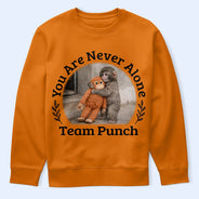 Punch Monkey,Gift For Yourself,Love,Gift For Bestie,Gift For Women,Gift For Men - You Are Never Alone Team Punch - Personalized T Shirt