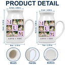 Gift For Mother,Gift For Grandma,Custom Photo,Love - Custom Photo Love You Mom - Personalized Ceramic Flower Vase